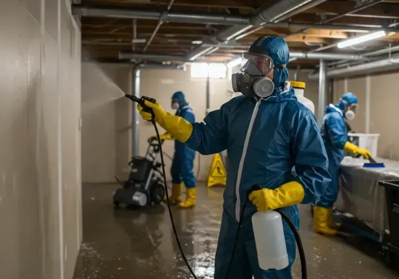 Basement Sanitization and Antimicrobial Treatment process in Brown County, WI