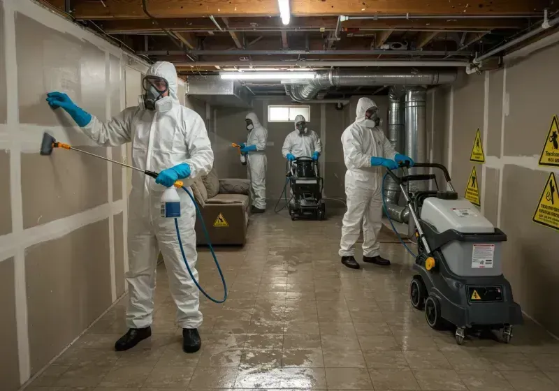 Basement Moisture Removal and Structural Drying process in Brown County, WI